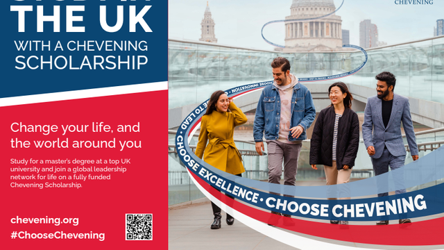 Înscrierile pentru bursele Chevening sunt deschise din 12 septembrie. Programul finanțat de Guvernul Marii Britanii permite tinerilor talentați din R. Moldova să-și facă gratuit studiile de master în Regatul Unit