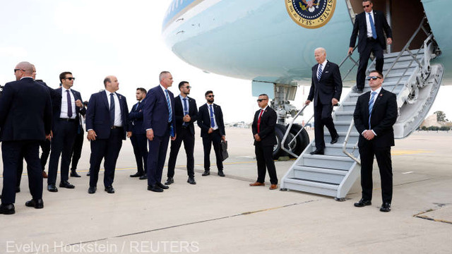 Președintele SUA, Joe Biden, a sosit în Israel / VIDEO
