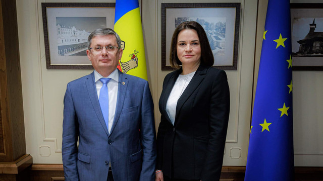 Igor Grosu, întrevedere la Chișinău cu lidera opoziției din Belarus, Svetlana Tihanovskaia