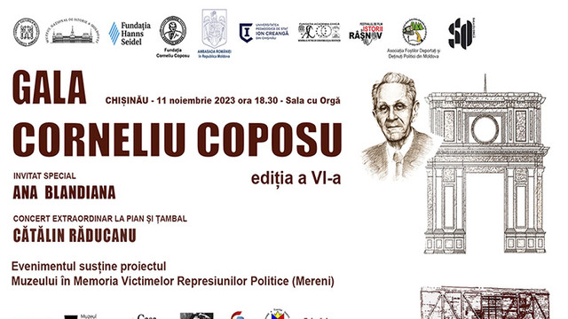 Gala Corneliu Coposu se va desfășura la Chișinău din 1 noiembrie