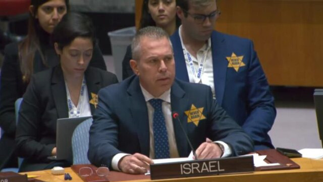 VIDEO | Ambasadorul Israelului la ONU a purtat în piept steaua galbenă, care amintește de Holocaust: „Niciodată din nou”
