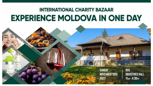 Ograda țărănească moldovenească - punct de atracție la Bazarul Internațional de Caritate de la Dublin