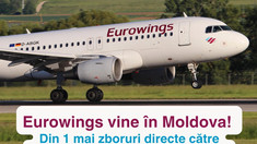 O companie low-cost va efectua zboruri de la Chișinău spre orașele germane Stuttgart și Cologne