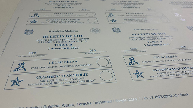CEC a început tipărirea buletinelor de vot pentru alegerile din satul Aluatu, raionul Taraclia