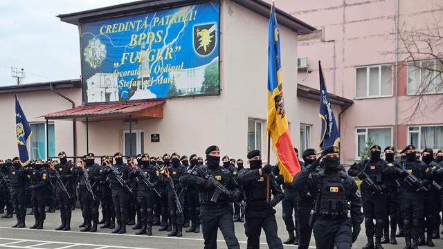 Brigada de poliție cu destinație specială „Fulger” marchează 32 de ani de la fondare. Dorin Recean: „Sunteți un exemplu de devotament și apărare a Patriei”