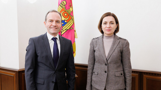 Maia Sandu s-a întâlnit cu șeful Oficiului Consiliului Europei la Chișinău, Falk Lange
