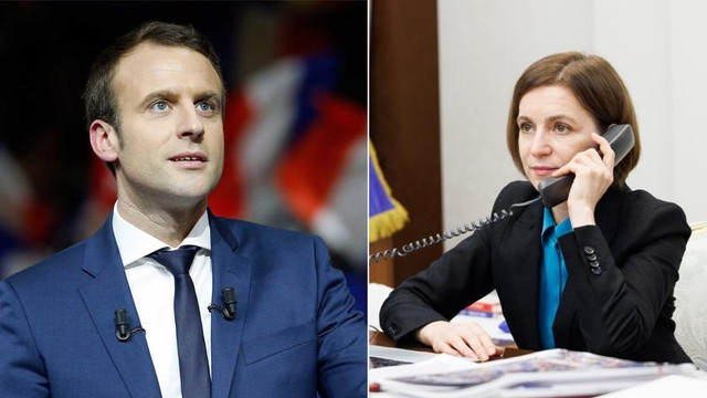 Emmanuel Macron, discuție telefonică cu Maia Sandu: Franța sprijină deplin aderarea Republicii Moldova la Uniunea Europeană