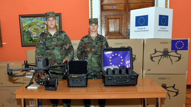 LIVE | Ceremonia de primire a lotului de tehnică și echipament pentru geniștii militari din partea Uniunii Europene