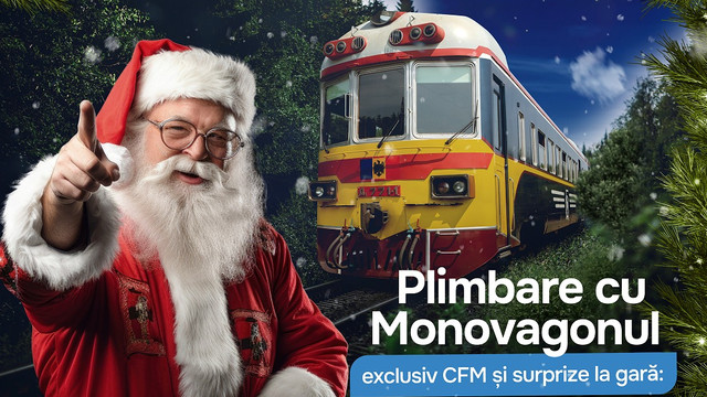 Calea Ferată din Moldova lansează „Trenul de Crăciun” pentru copii și părinți