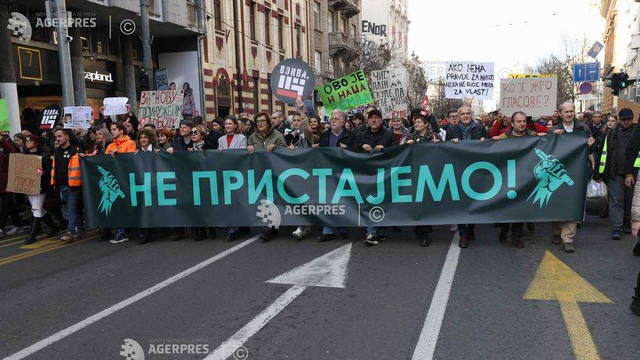 Proteste în Serbia: Mii de persoane au ieșit în stradă pentru a denunța fraudele electorale