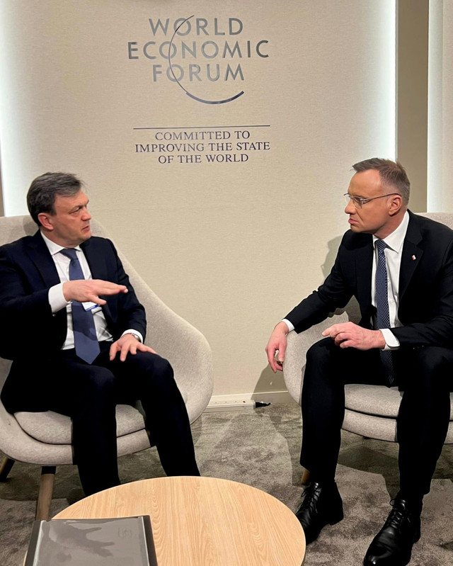 Forumul Economic Mondial de la Davos. Dorin Recean a avut întrevederi cu premierul Bulgariei și președintele Poloniei
