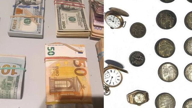 Monede, ceasuri și valută nedeclarată, găsite pe Aeroportul Internațional Chișinău în bagajele a trei cetățeni străini