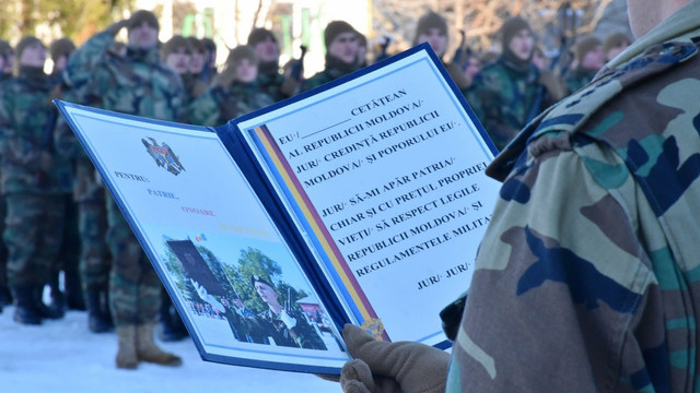 180 de militari în termen au depus ieri jurământul de credință 