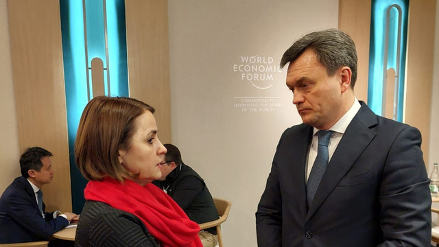 Odobescu și Recean au discutat, la Forumul Economic Mondial de la Davos, despre proiectele bilaterale și în plan european dintre România și R. Moldova