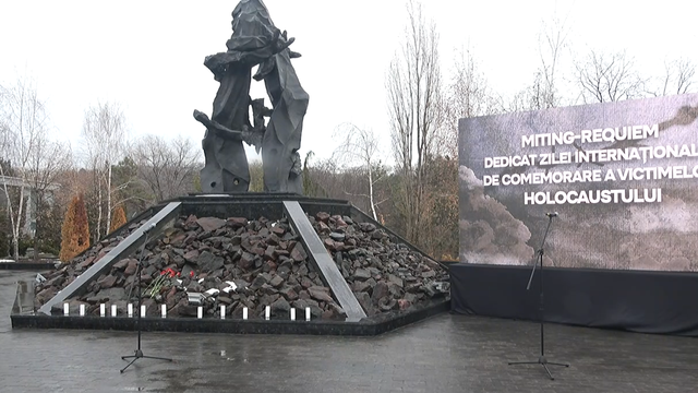 Un miting de comemorare a victimelor Holocaustului a avut loc astăzi la Chișinău