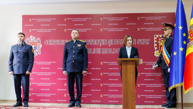 Maia Sandu a felicitat pe ofițerii și angajații civili din cadrul Serviciului de Protecție și Pază de Stat cu ocazia Zilei profesionale