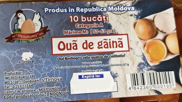 ANSA atenționează: Ouă infectate cu salmonella la o fermă din Dondușeni