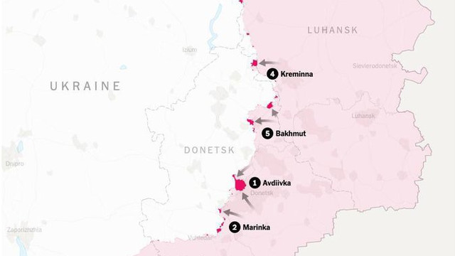 Rușii atacă din cinci direcții în Ucraina. Ar fi reușit să străpungă apărarea ucraineană la Verbove