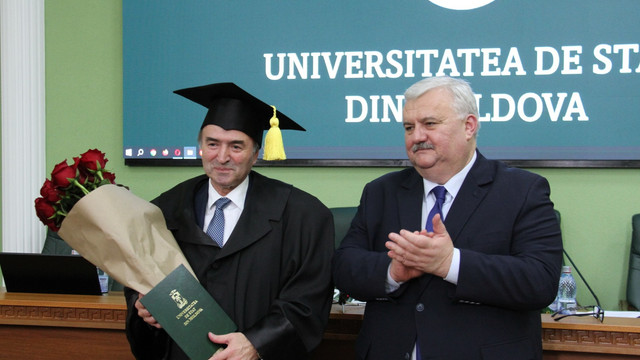 USM a conferit titlul onorific „Doctor Honoris Causa” lui Tudorel Toader,  rectorul Universității „Alexandru Ioan Cuza” din Iași