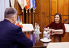 VIDEO | La București, Președinta Maia Sandu a avut o întrevedere cu Premierul Marcel Ciolacu