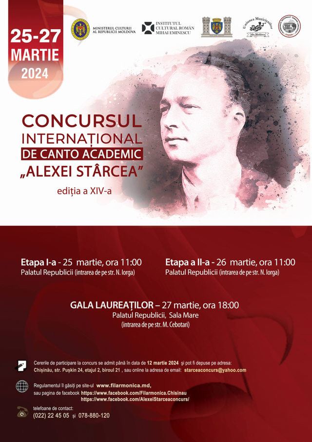 ICR Chișinău susține concursul Internațional de Canto Academic „Alexei Stârcea”