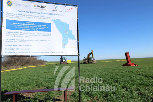 FOTO | Începe construcția Liniei Electrice Aeriene de 400 kV pe direcția Vulcănești-Chișinău. Maia Sandu: „Republica Moldova va avea securitate pe segmentul energetic”