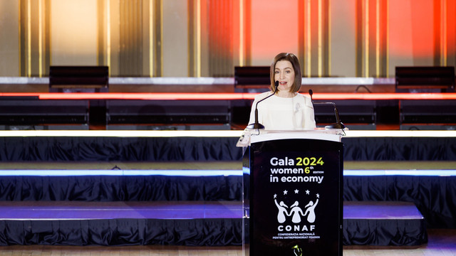 VIDEO | Maia Sandu, la Gala „Femei în Economie”: Pe ambele maluri ale Prutului avem nevoie de femei care să își asume rolul de lider
