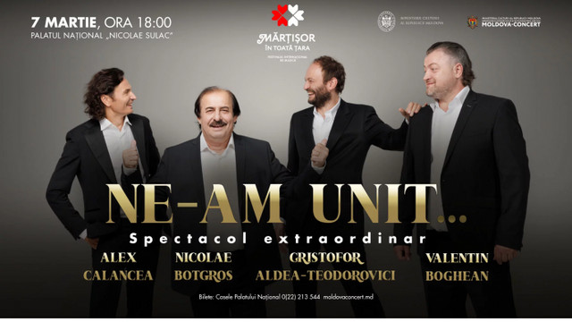 Proiectul concertistic „Ne-am unit” revine pe scena Palatului Național „Nicolae Sulac”
