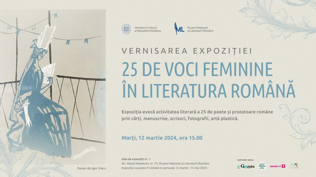 Expoziție inedită la MNLR din Chișinău: „25 de voci feminine în literatura română”