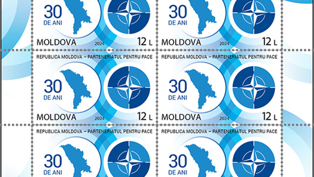 Poșta Moldovei a pus în circulație marca poștală „30 de ani de la aderarea Republicii Moldova la Parteneriatul pentru Pace”