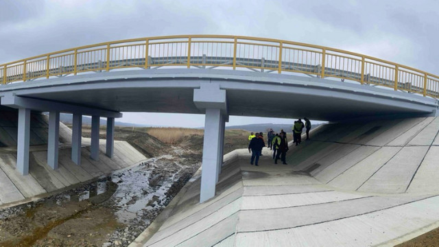 A fost finalizată reconstrucția unui pod de pe traseul ce duce spre punctul vamal Sculeni