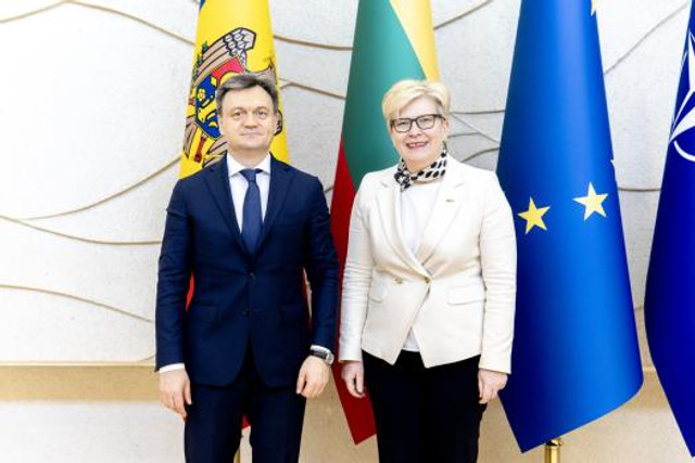 Prim-ministrul Dorin Recean, într-o vizită de lucru în capitala Lituaniei