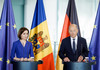 Maia Sandu, la conferința comună cu Olaf Scholz: Liderii germani susțin aderarea Rep.Moldova la UE
