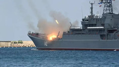 Navă rusească, distrusă de armata ucraineană
