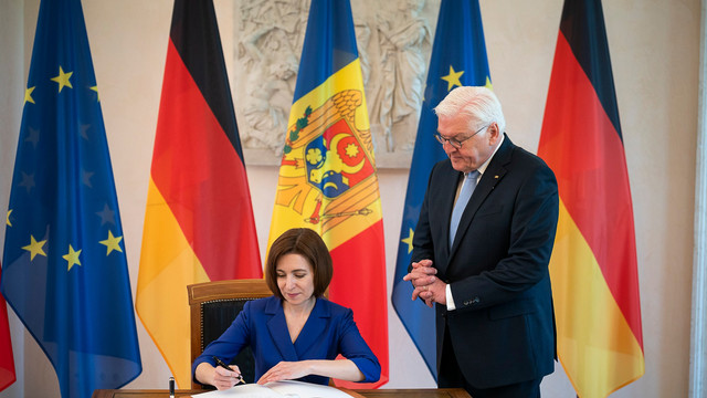 Maia Sandu s-a întâlnit cu Frank-Walter Steinmeier în prima zi a vizitei sale oficiale în Germania. Președintele federal: Vă conduceți țara cu curaj și încredere