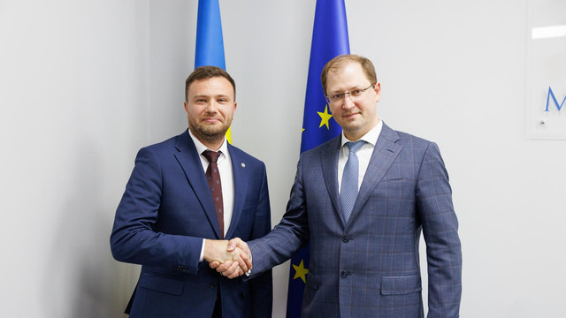 Ministrul ucrainean al Protecției Mediului și Resurselor Naturale Ruslan Strilets, în vizită la Chișinău