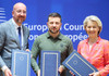 Președintele Zelenski a semnat un pact de securitate cu UE