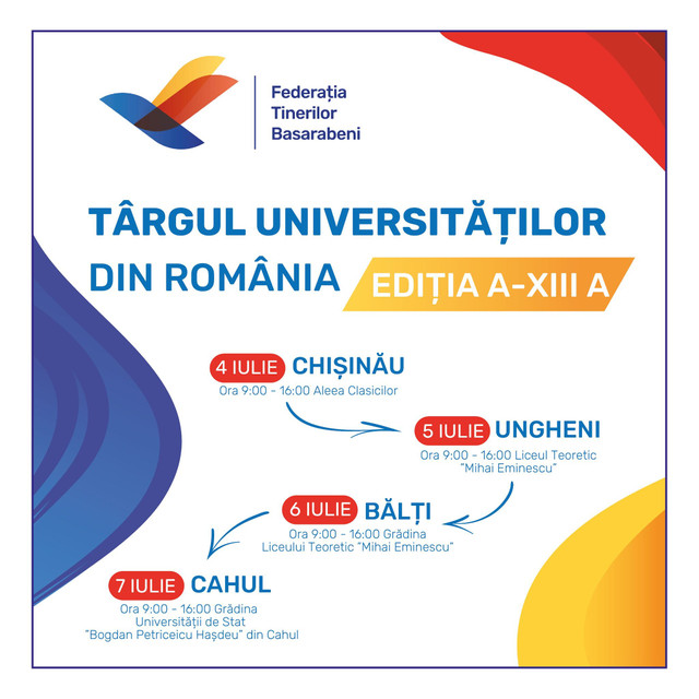 Târgul Universităților din România revine în 4 orașe din Republica Moldova 