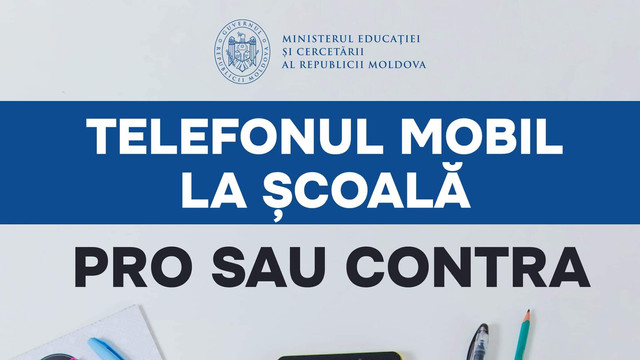 MEC a lansat un chestionar în privința utilizării telefoanelor mobile în timpul lecțiilor