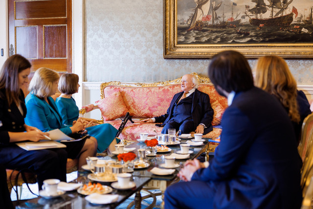 FOTO | Maia Sandu s-a întâlnit cu omologul său irlandez Michael D. Higgins și cu premierul Simon Harris