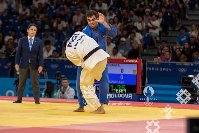 Judocanul Adil Osmanov este aproape de o  nouă medalie olimpică pentru R. Moldova, după două victorii obținute astăzi la Paris