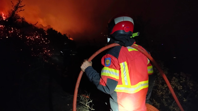 FOTO | Pompierii din Rep. Moldova detașați în Grecia au participat la lichidarea unui incendiu forestier