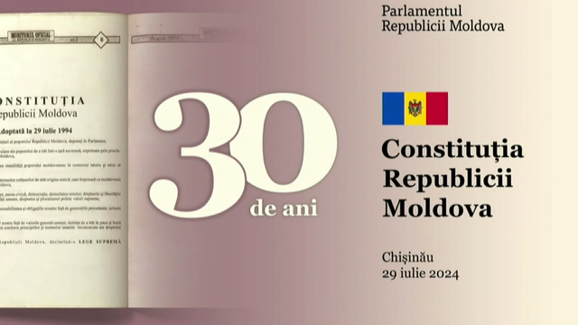 LIVE | Ședința solemnă a Parlamentului Republicii Moldova dedicată celebrării a 30 de ani de la adoptarea Constituției Republicii Moldova