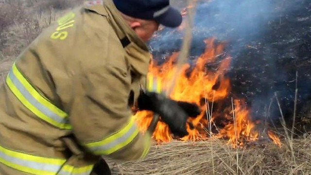 La Căușeni au izbucnit două incendii de vegetație. Pompierii au intervenit