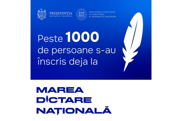 Până în prezent, peste 1.000 de persoane s-au înscris pentru participare la Marea Dictare Națională
