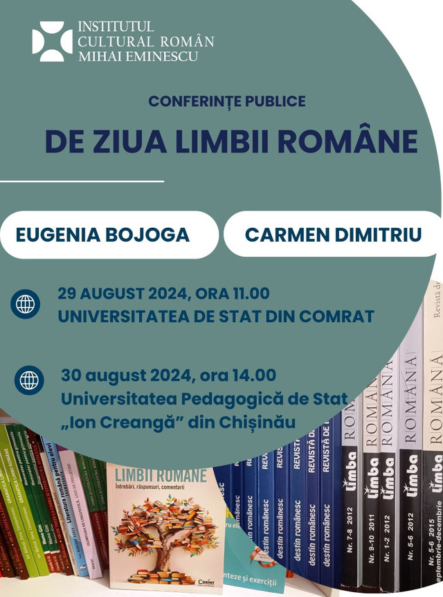 Ziua Limbii Române | Două reputate profesoare din România vor susține conferințe publice la Chișinău și Comrat, cu sprijinul ICR „Mihai Eminescu” la Chișinău