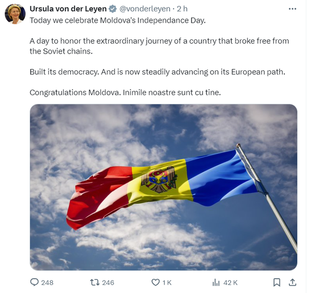 Mesaje adresate Republicii Moldova, de la cel mai înalt nivel al Uniunii Europene: „Felicitări, Republica Moldova. Inimile noastre sunt cu tine”