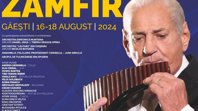 Festivalul Internațional de Nai ''Gheorghe Zamfir''. Pe scena de la Găești vor performa și artiști din Republica Moldova