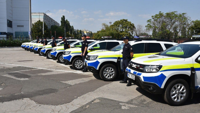 FOTO | Zece vehicule de patrulare au fost oferite polițiștilor, grație sprijinului Canadei