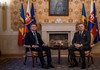 FOTO | Dorin Recean s-a întâlnit cu premierul Robert Fico: „Mizăm pe sprijinul Slovaciei în parcursul european al Republicii Moldova”